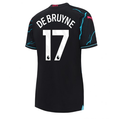 Fotballdrakt Dame Manchester City Kevin De Bruyne #17 Tredjedrakt 2023-24 Kortermet